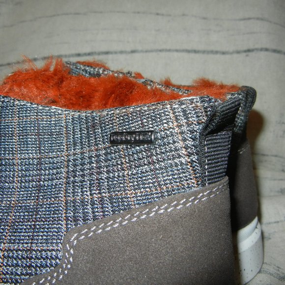 Romika Helsinki 02 Waterproof Plaid Print Faux Fur Lined Sneaker Booties NWOT - Picture 4 of 8